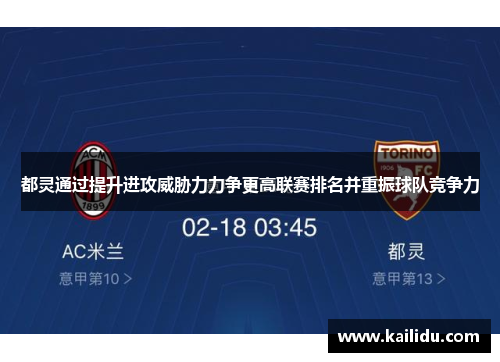 都灵通过提升进攻威胁力力争更高联赛排名并重振球队竞争力